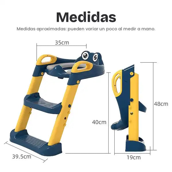 Medidas de la escalera entrenadora