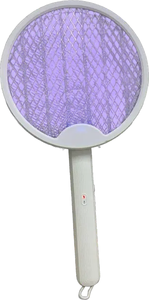 Raqueta mata zancudos plegable con la luz morada encendida