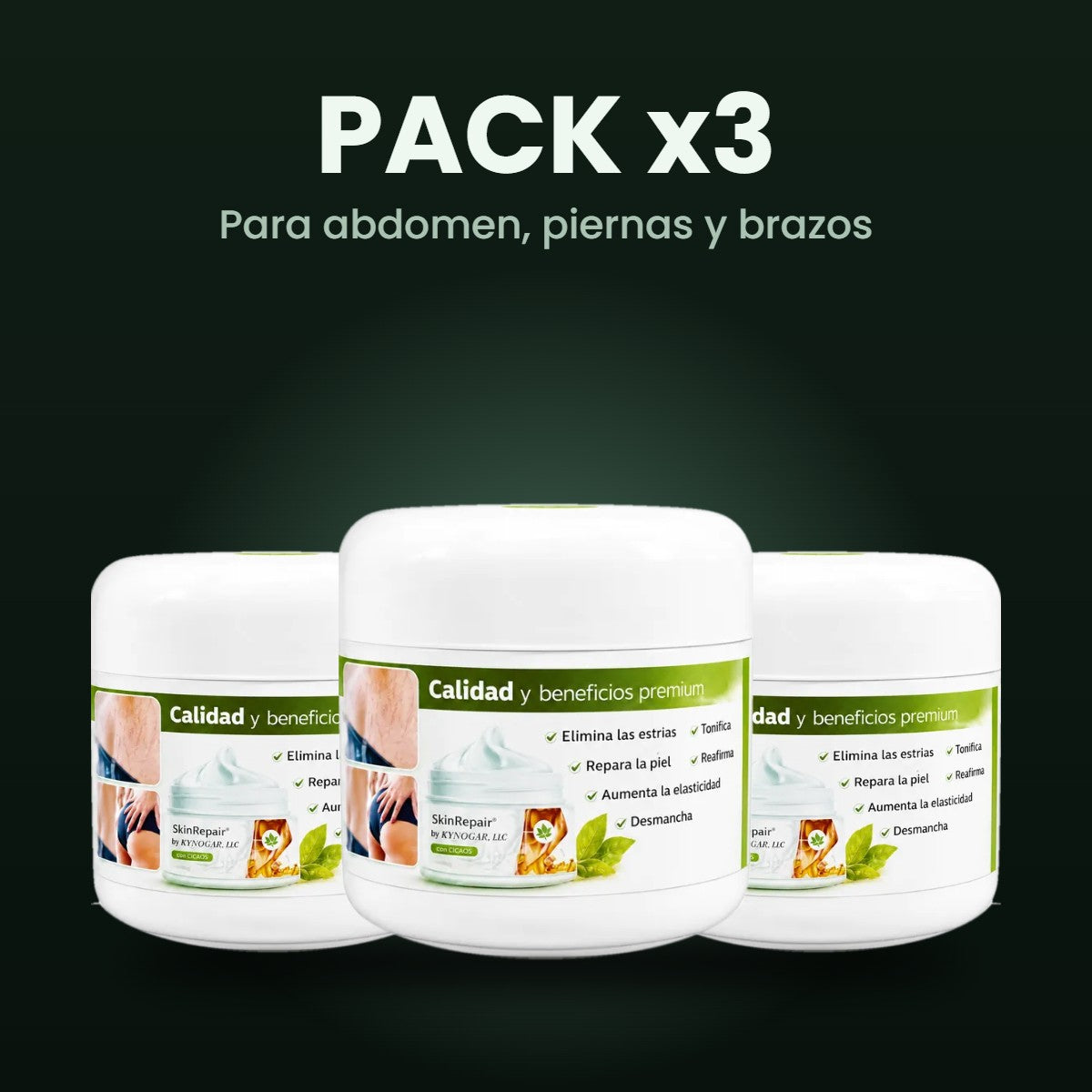 Pack de 3 tarros de crema SkinRepair